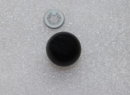 GEO-s19  Kugelnase rund schwarz 19mm